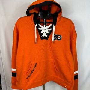 Philadelphia Flyers Orange Lace-Up Hoodie